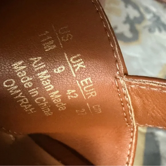 NWOT Franco Sarto Nordstrom Omyrah Tan Faux Leather Heels Sandals, 11 M - Picture 11 of 11